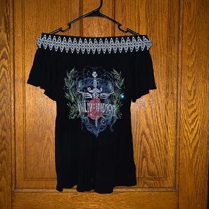 Off the shoulders women’s Harley shirt